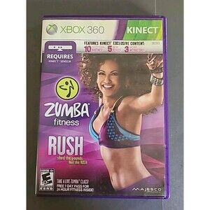 Xbox 360 Zumba Fitness Rush  Video Game - VERY GOOD Tested